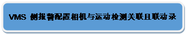 圓角矩形: VMS側報警配置相機與運動檢測關聯且聯動錄像