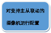 圓角矩形: 對支持主從聯動的攝像機進行配置